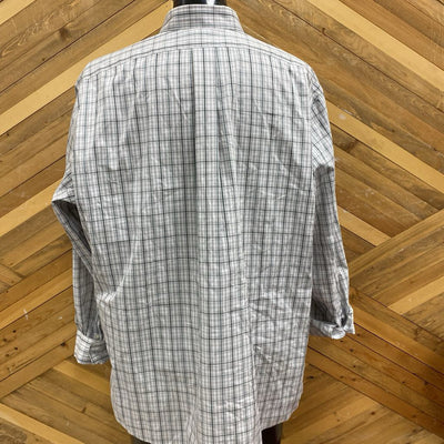 Eddie Bauer - Men's Button Down - MSRP $100: Green/Grey-men-XL
