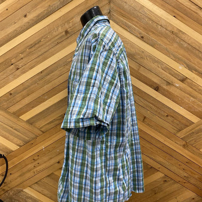 Eddie Bauer - Men's button Up - MSRP $100: green/Blue-men-XL