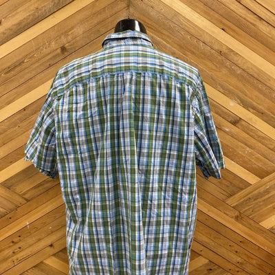 Eddie Bauer - Men's button Up - MSRP $100: green/Blue-men-XL