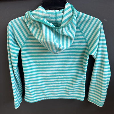 The North Face- Girls' Fleece Zip Up - MSRP $79 : turquoise and white-girls-7/8Y