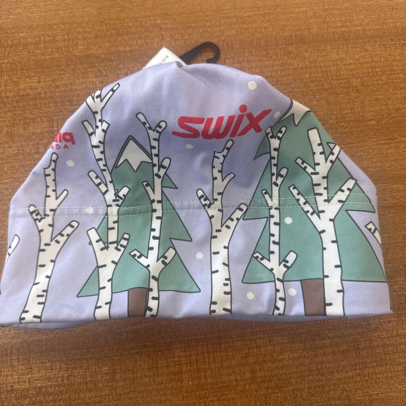Swix- Nordiq Canada Winter Beanie Hat with Trees and Snowflakes Design: light purple-unisex-