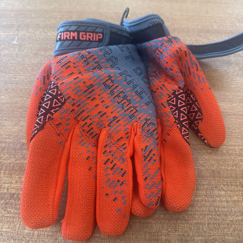 Dura Knit Firm Grip Work Gloves- MSRP $32 : orange, gray-unisex-