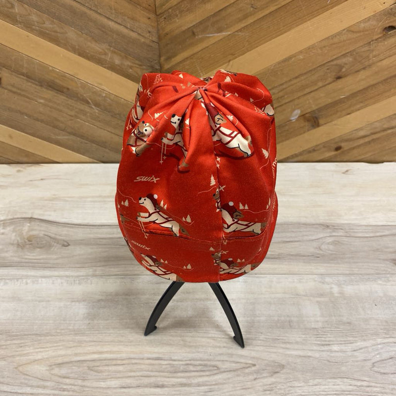 Swix - Red Dog Print Hat: red-unisex-