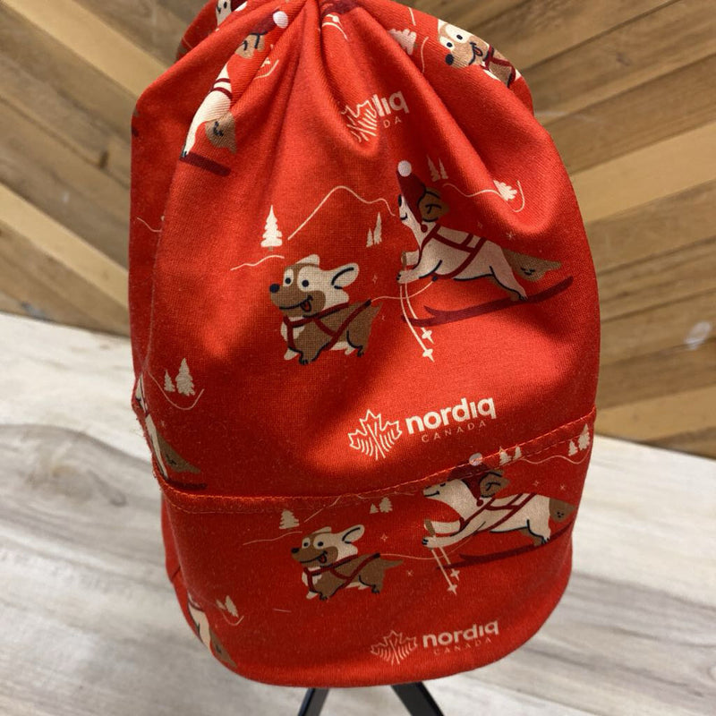 Swix - Red Dog Print Hat: red-unisex-