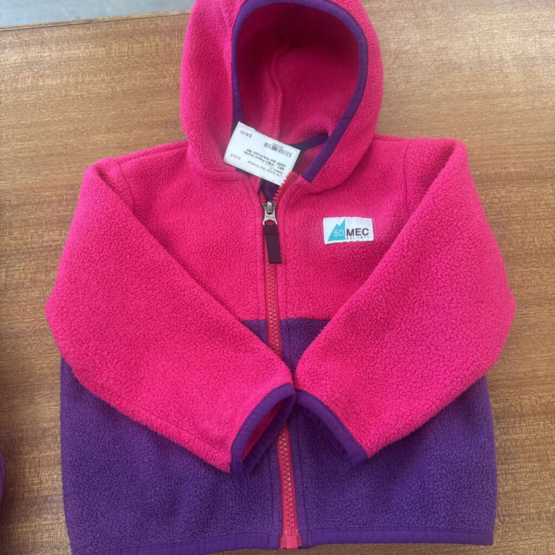 MEC - Infant Fleece Hoodie- MSRP $45: Pink/Purple-infant-18M