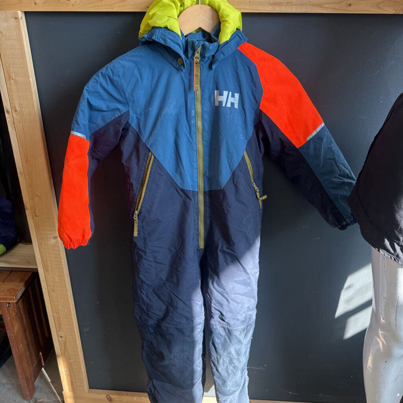 Helly Hansen - Kids One-Piece Snowsuit: Navy/Blue/Green/Orange-children-5