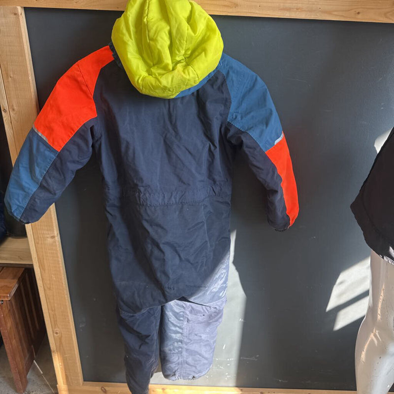 Helly Hansen - Kids One-Piece Snowsuit: Navy/Blue/Green/Orange-children-5