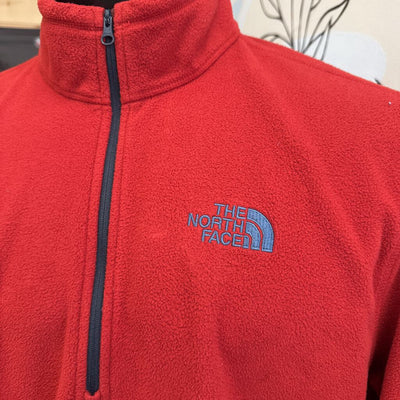 The North Face - Men's 1/4 Zip Fleece Pullover - MSRP comp $119: Red-men-LG