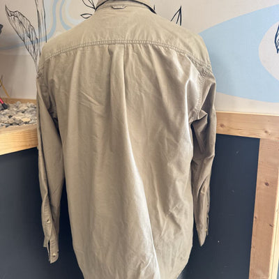 Timberland - Men's Button-Down L/S Shirt - MSRP comp $120: Brown/Khak/Greyi-men-MD