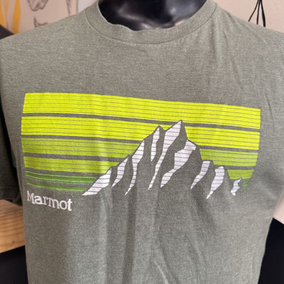 Marmot - Men's Printed T-Shirt - MSRP $32: Green -men-MD