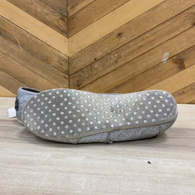 TOMS- Kids Glitter Slip-On Shoes: silver-children-2Y