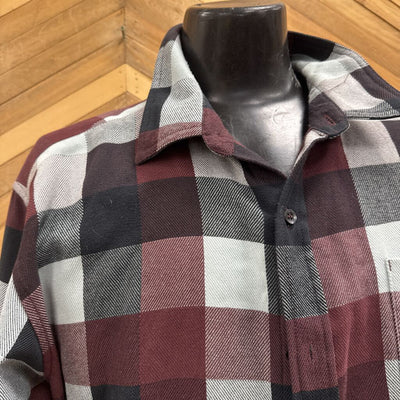 Burton- Men's Flannel - MSRP $100: Blue/black /purple -men-XL