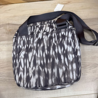 Gray Patterned Messenger Purse Bag: gray-unisex-