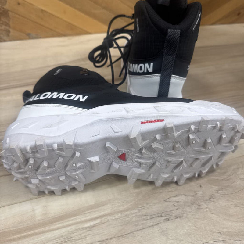 Salomon - CrossTrak Winter Hiking Boots - MSRP $220: Black/White-men-M10.5