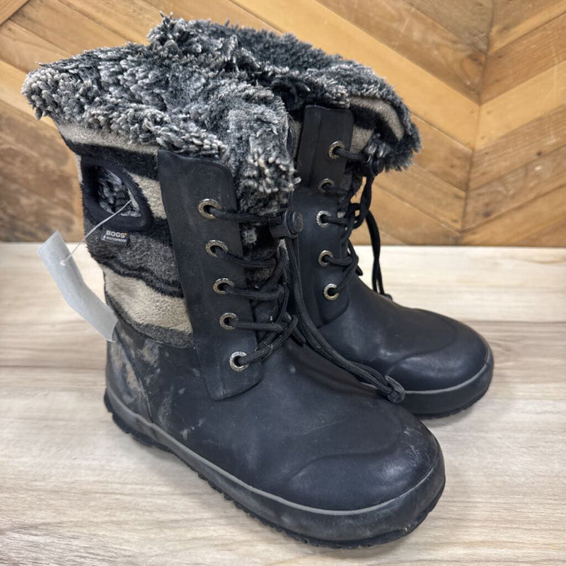 Bogs- Youth Insulated Boot- MSRP $105: Black Grey -children-