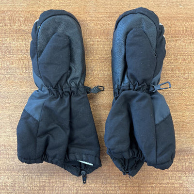 Kombi - Kids' Zipped Mittens: Black/White/Grey-children-SM