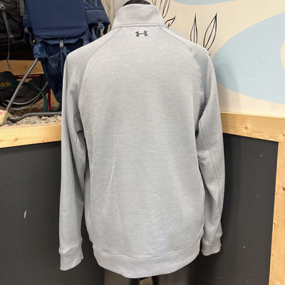 Under Armour - Men's 1/4 Zip ColdGear Pullover - MSRP comp $75: Grey-men-XL