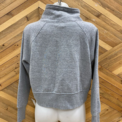 Core 10- Women's zip neck sweater: grey -women-sm