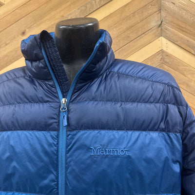 Marmot- Men's 600 downfill Puffer Jacket- MSRP compared $299: Blue-men-XL