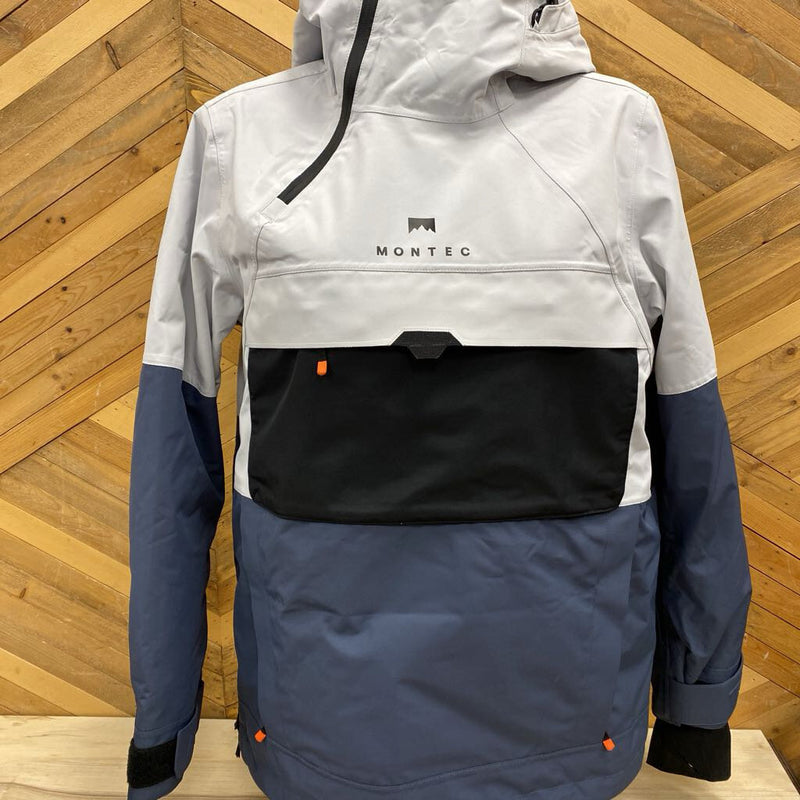 Montec - Pullover Jacket - MSRP $355: White/Blue/Black-women-MD
