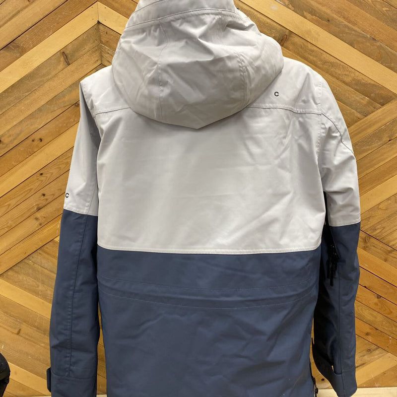 Montec - Pullover Jacket - MSRP $355: White/Blue/Black-women-MD