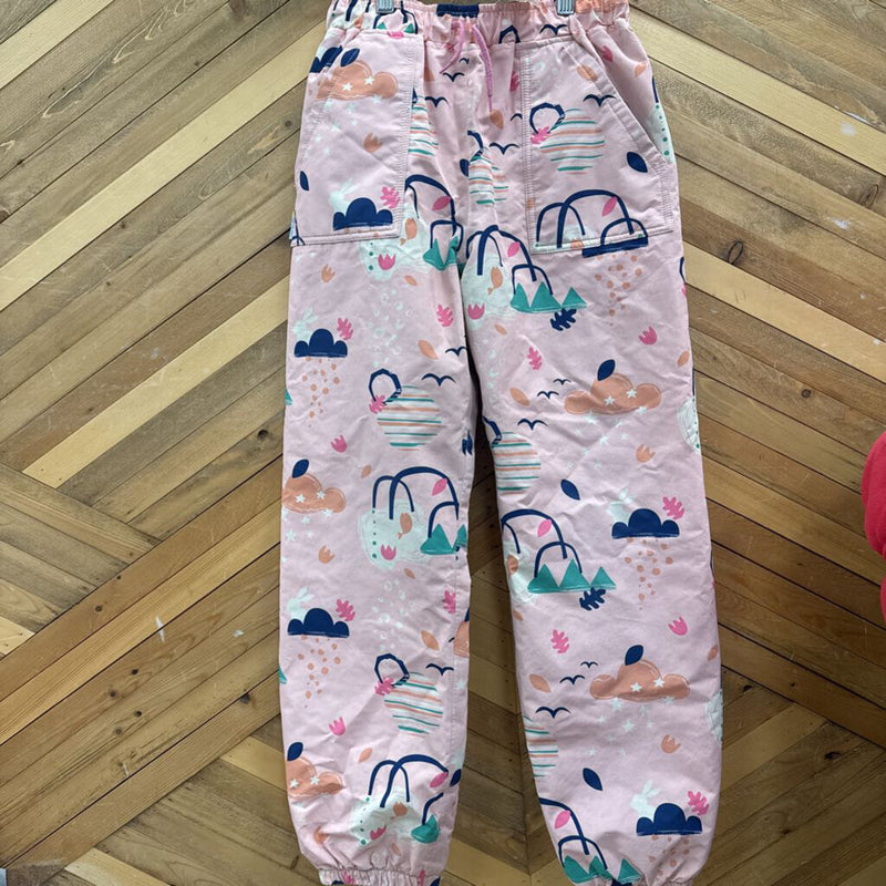 Jan &Jul - Kids Fleece Lined Shell Pants - MSRP $60: Pink (clouds) -children-10Y