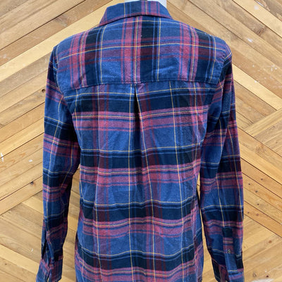 Tentree - Women's Button Down - MSRP $108: Blue/Red/Yellow-women-MD