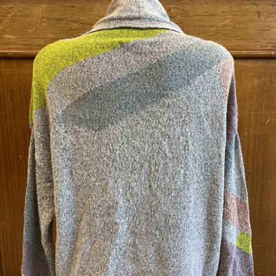 Prana - Women's Knit Sweater - MSRP comp $98: Grey/Pink/Green-women-MD