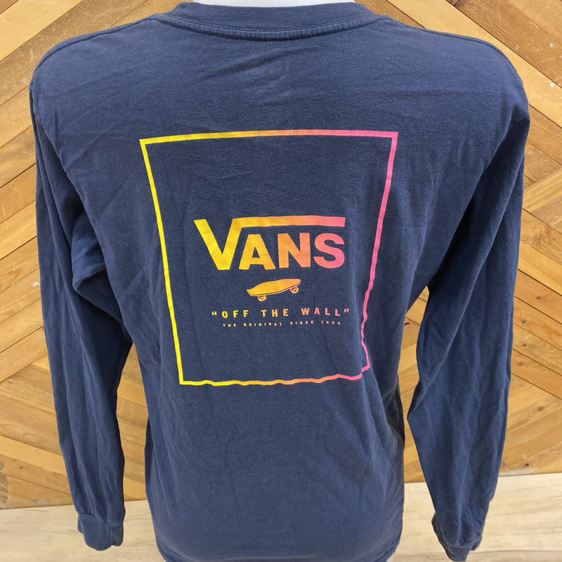 Vans - Youth Classic Fit L/S Shirt - MSRP $40: Navy/Multi-children-XL (14Y)