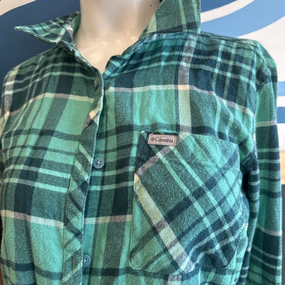 Columbia - Women's Button Down - MSRP $120: Green-women-MD