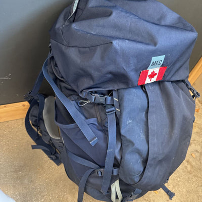 MEC- Flair 70 Multi Day Hiking Pack - MSRP compared $249 : Blue--