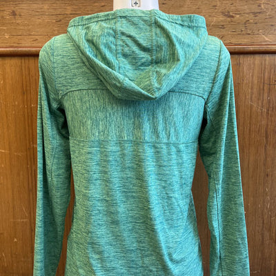 Diadora- Youth L/S Active Hooded Shirt : green -children-XLY