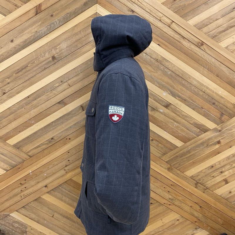 Roots - Winter Insulated Jacket - MSRP $280: Grey/Red/White-men-LG