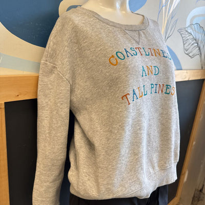 Passenger- Women's Coastlines and Tall Pines Sweatshirt- MSRP $104: gray-unisex-LG