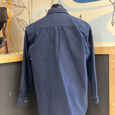 Field & Stream - Men's Flannel Button-Down L/S Shirt: Dark Blue-men-XL