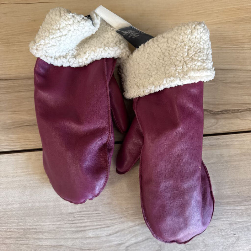 BRUME- Mittens with Fleece Lining- MSRP $65: pink-unisex-large