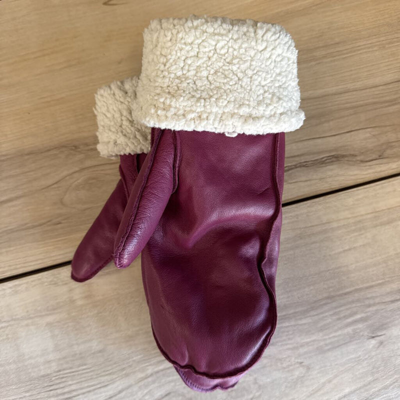 BRUME- Mittens with Fleece Lining- MSRP $65: pink-unisex-large