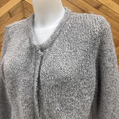 Olsen - Women's Wool-Blend Button-Up Cardigan - MSRP comp $189: Grey-women-XL