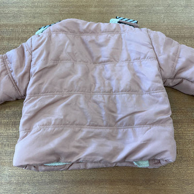 Buckle Me - Baby Half-Zip Winter Jacket - MSRP $80: Pink/Grey-women-6-9 Months