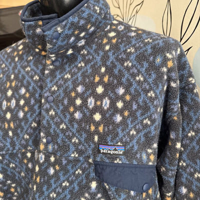 Patagonia -Men's Synchilla Snap T Fleece - MSRP $169: Black/Blue/Brown-men-XL