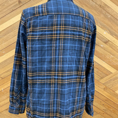 Boston Traders - Men's Flannel Button Down - MSRP $59: Blue/Yellow-men-LG