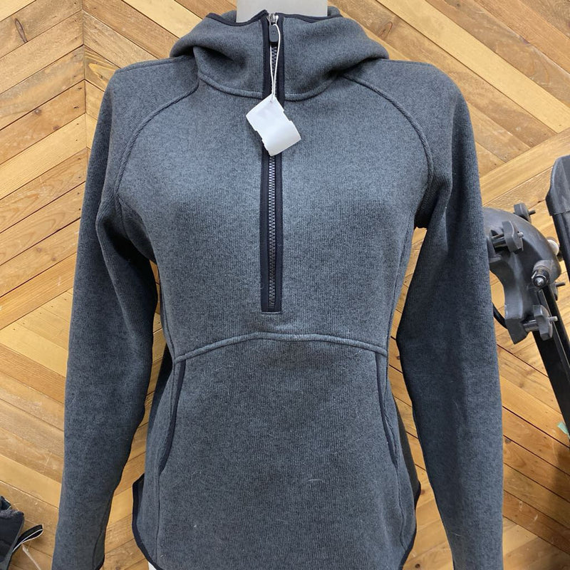 Lululemon - Pullover Hooded Fleece - MSRP $138: Grey/Black-women-10