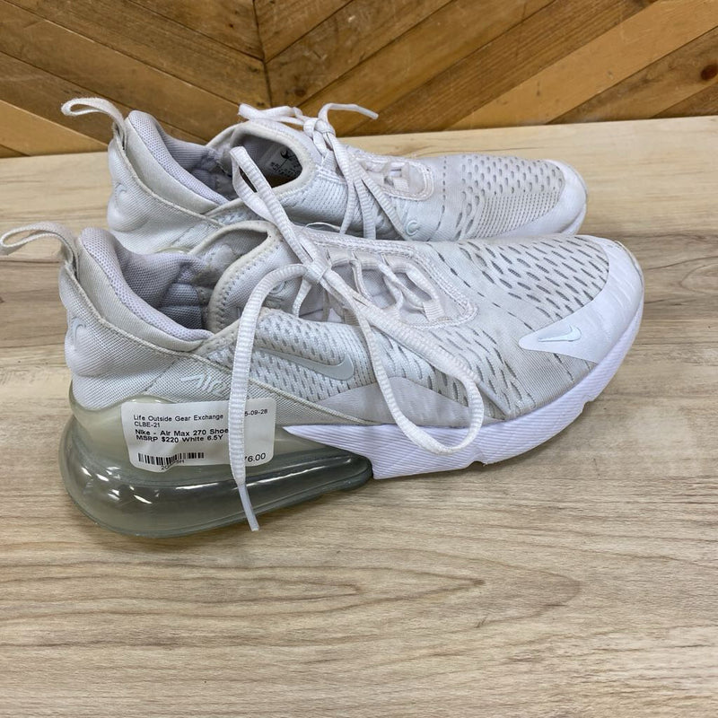 Nike - Air Max 270 Shoes - MSRP $220: White-women-6.5Y