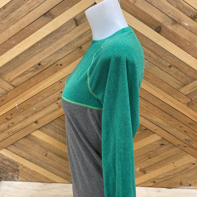 Ripzone- Youth Long Sleeve Fleece Base Top- MSRP $ : green, gray-children-XLY