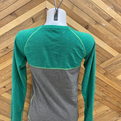 Ripzone- Youth Long Sleeve Fleece Base Top- MSRP $ : green, gray-children-XLY