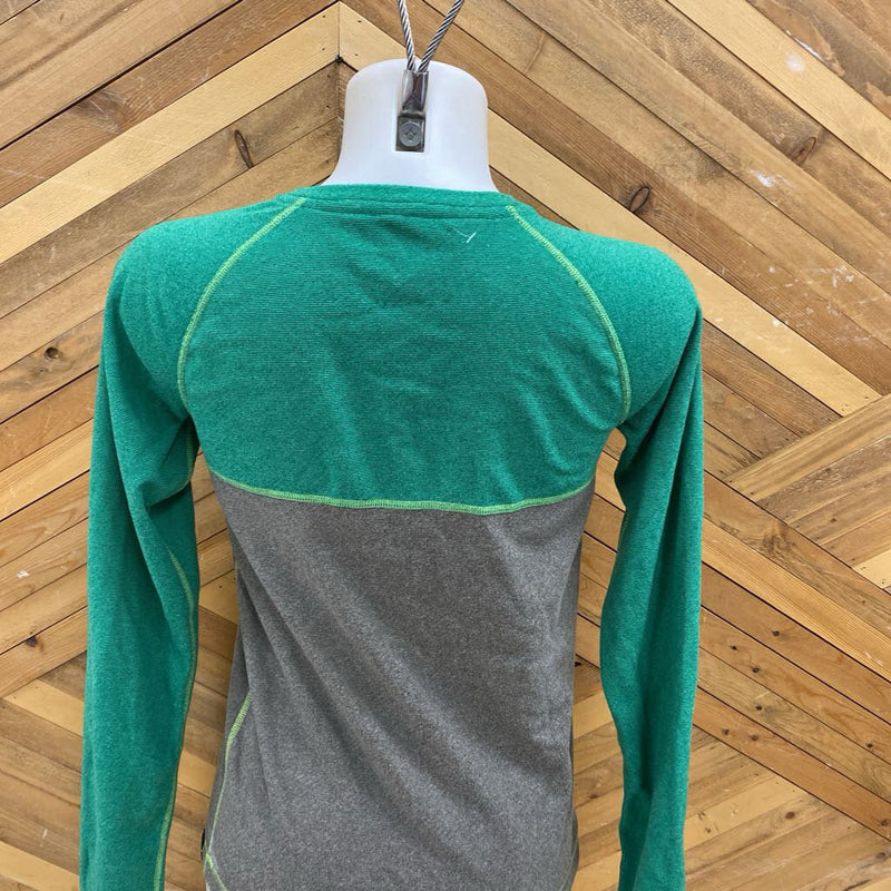 Ripzone- Youth Long Sleeve Fleece Base Top- MSRP $ : green, gray-children-XLY