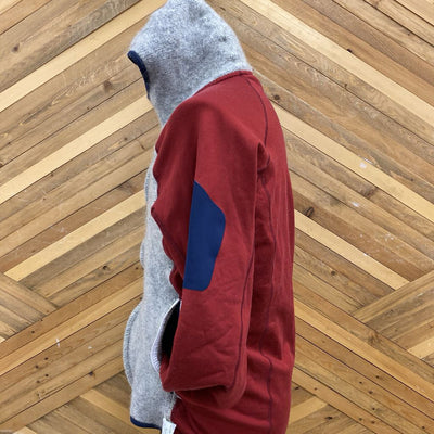 Ortovox - Men's Fleece plus Hoodie- MSRP $250 : Red and Grey-men-XL