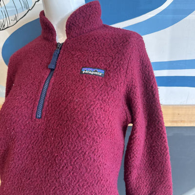 Patagonia - Women's Woolyester Fleece Pullover- MSRP $139: Red/Navy-women-XS