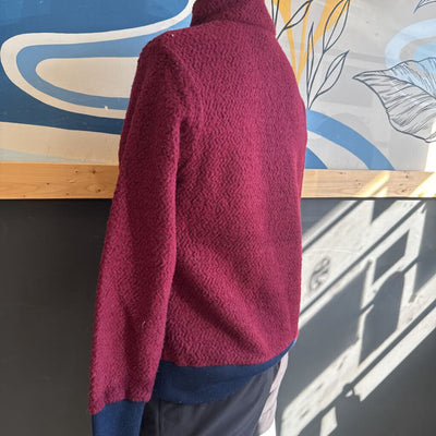 Patagonia - Women's Woolyester Fleece Pullover- MSRP $139: Red/Navy-women-XS