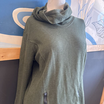 Lole - Women's Sweater Dress - MSRP $90: Green/Black-women-LG